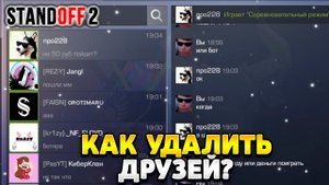 Как удалить всех друзей в стандофф