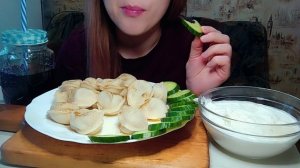 АСМР | пельмени со сметаной | Dumplings with ASMR | асмр еда | Eating Sounds | no mukbang |