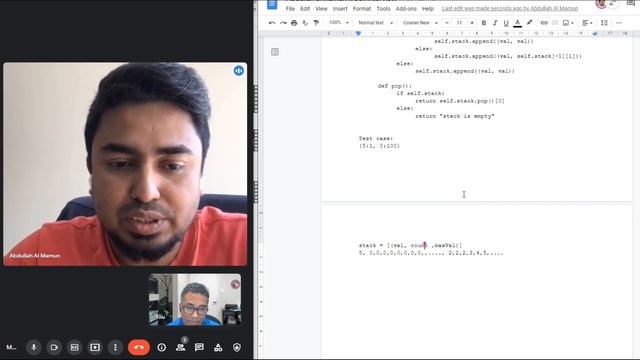 Mock Coding Interview with a PhD Student. MAANG/FAANG mock interview. Stack with max API
