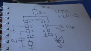 ПРОСТАЯ СХЕМА ДВУХТОНАЛЬНОГО ГЕНЕРАТОРА ЗВУКА на одном ЧИПе UTC1240A