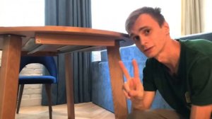 Круглый раскладной обеденный стол