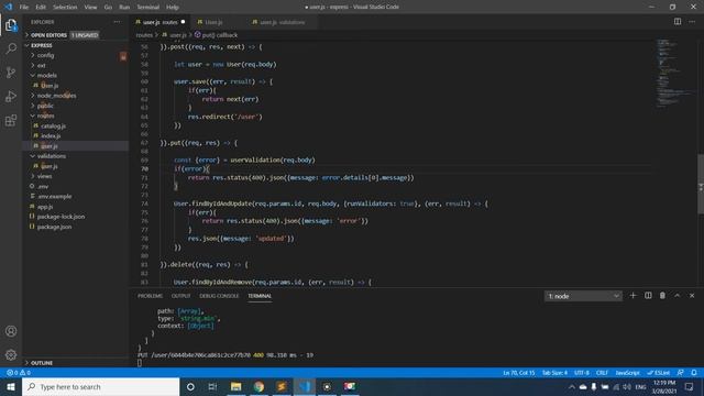 Основы Express.js -  9. Валидация запросов