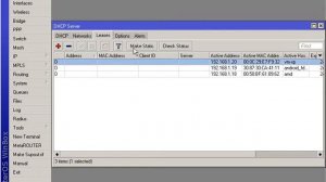 Mikrotik RouterOS. Настройка статических адресов в dhcp