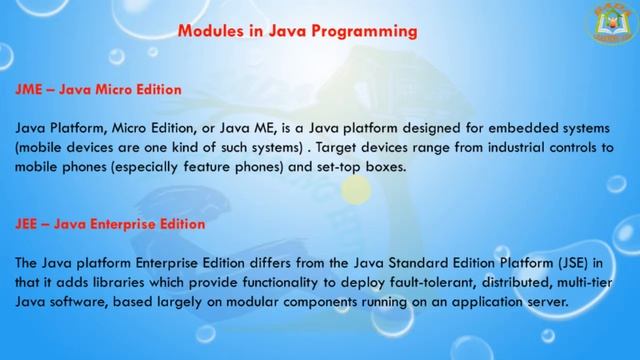 Lesson - 01 : J2EE Basics - Modules in Java Programming