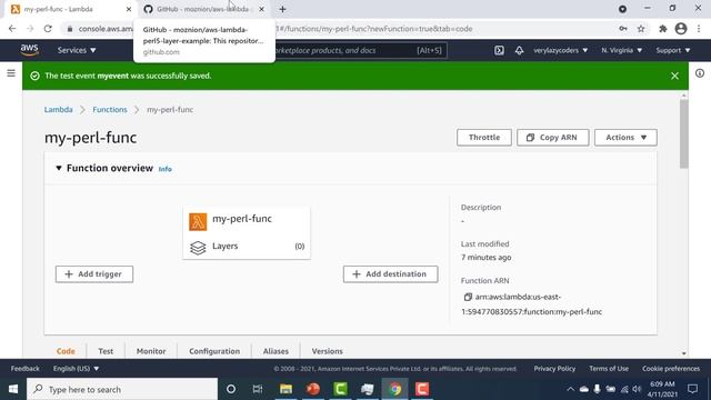 Custom runtime Lambda #aws #serverless #perl смотреть онлайн