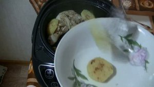 Курица на пару с овощами В мультиварки