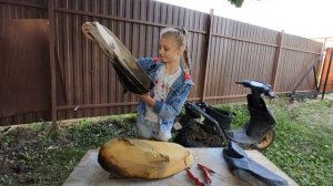 Десятилетняя девочка восстанавливает скутер  Honda Dio 35 | Перетяжка сиденья скутера своими руками