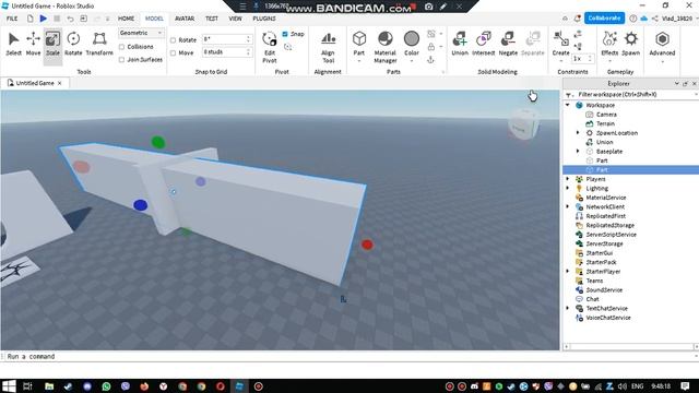как сделать отверстие в стене Roblox Studio смотреть онлайн