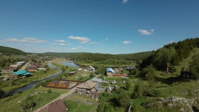 Кын, Пермский край, река Чусовая, дронвью 4К. Kyn, Chusovaya river, Russia смотреть онлайн