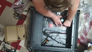 Монтаж комплектующих в корпус Cougar Panzer-G Black