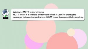 Windows : MQTT broker windows