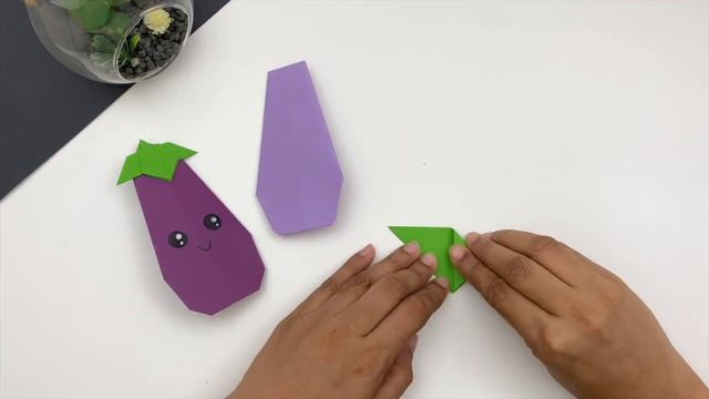 How To Make Paper EGGPLANT (Brinjal )For Kids / Nursery Craft Ideas / Paper Craft Easy / KIDS craft смотреть онлайн