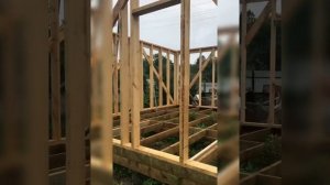 Каркасный двухэтажный дом 6 на 6.Часть 1. Строительство в деревне