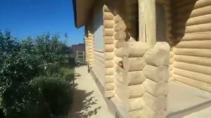 Очистка оцилиндрованного бревна от акриловой краски