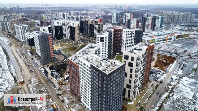 Обзор с воздуха Жилой район «Москва А101» (аэросъемка: декабрь 2019 г.) смотреть онлайн