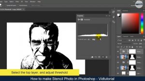 How To Make Photo Stencil In Photoshop - Stencil Photoshop Tutorial - Vidtutorial