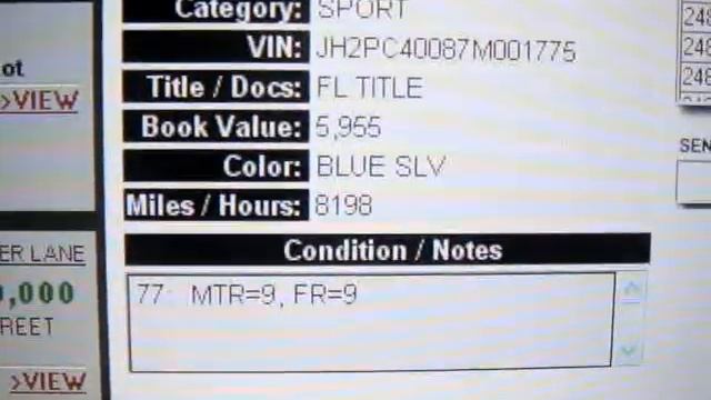 МОТОЦИКЛЫ ИЗ АМЕРИКИ 2007 Honda CBR 600 RR АУКЦИОН COPART смотреть онлайн