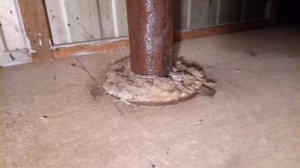 Выход дымохода печки в гараже