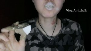 Мел в пасте, меловой суп, мел в водяной глине. Хруст, асмр