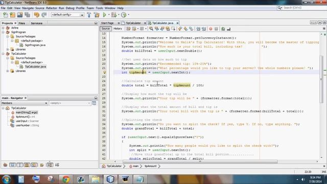 Tip Calculator using Java смотреть онлайн