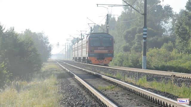 -"ЭД9М-0225", № 6198, Красное-Смоленск, на перегоне: Катынь-Гнёздово.Смоленский район.06.07.2022 г. смотреть онлайн