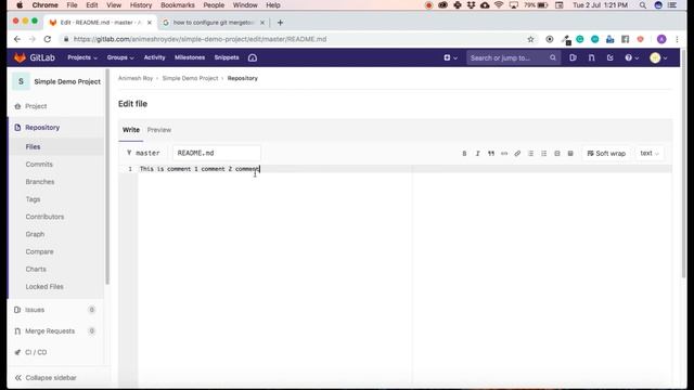 Handling/Fixing the Merge Conflict In Gitlab | Git | VCS смотреть онлайн
