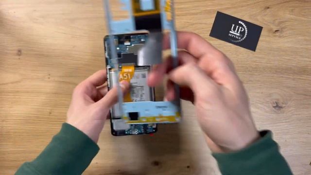 Ремонт Samsung a51 a515 , замена дисплейного модуля, не работает сенсор, после воды СЦ “UPservice”