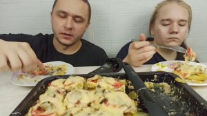 Мукбанг Мясо По Французски с Картошкой