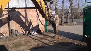 Гидромолот CAT H70 работа трамбовкой