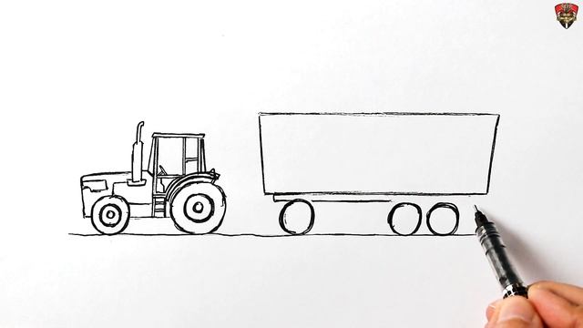 How to draw a Farm Tractor | Easy Drawing смотреть онлайн