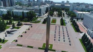 Самара. Площадь Славы.Видео с квадрокоптера.