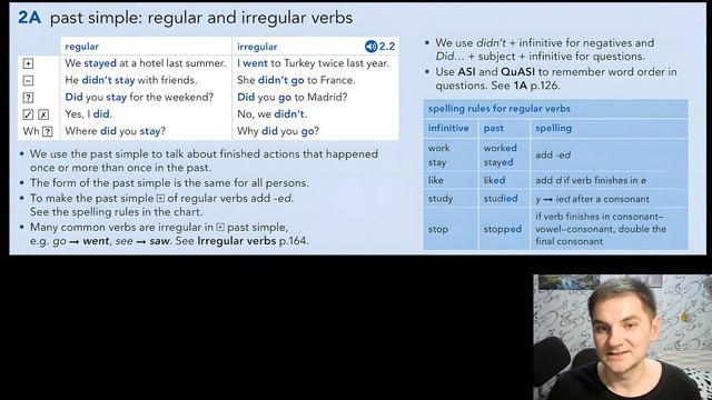 Lesson 5. 2A. English File pre-intermediate course. Past simple. Holidays. Regular and irregular. смотреть онлайн