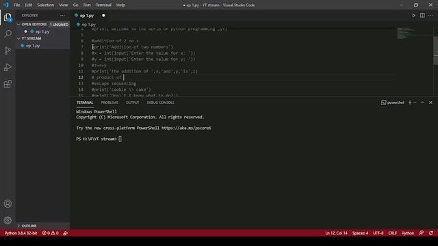 Learn Python (தமிழ்) - Concatenation - Add - Product - pow - Escape sequencing