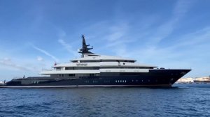 MAN OF STEEL, Steven Spielberg’s former yacht Seven Seas docking in Gibraltar 4K