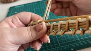 Прямоугольное дно корневым плетением. Сумка часть 1