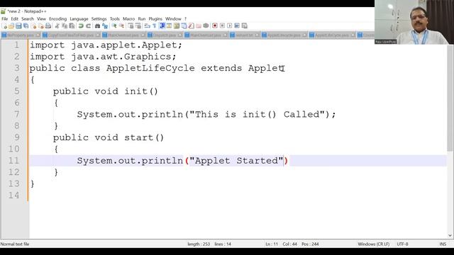 Applet Life Cycle in JAVA | Java Programming | By Prof. Raju Upadhyay смотреть онлайн