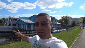 Пинск. Теплоход "БЕЛАЯ РУСЬ". Прогулка по набережной.