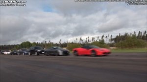 Ferrari 458 Italia  vs JRM Racing Nissan GTR E85 (larger injectors, E85, nocats, EcuTec ECU)