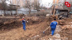 Копаем котлован дом Саввино из газобетона в Королеве