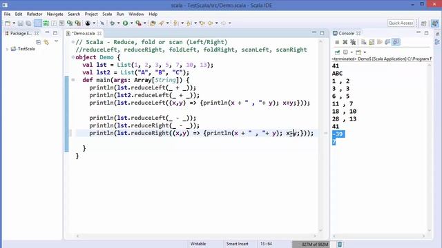Scala Tutorial 25 - Reduce, fold or scan