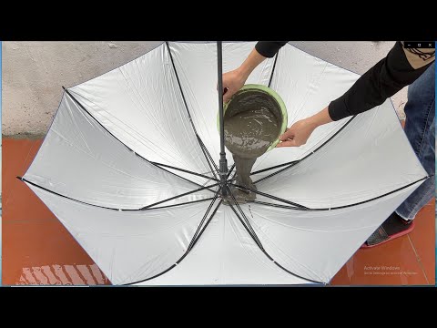 Креативные идеи из зонтика и цемента.
