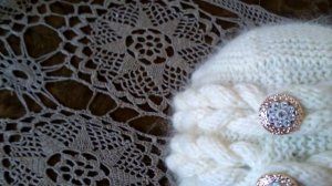 Шапочка"Роза Чайная" спицами//ОБЗОР//