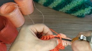 Мочалка Спиралька. Крючком из полипропиленовой нити.