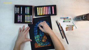 Рисование Пастелью в стиле Мозаики / Как рисовать Пастелью?
