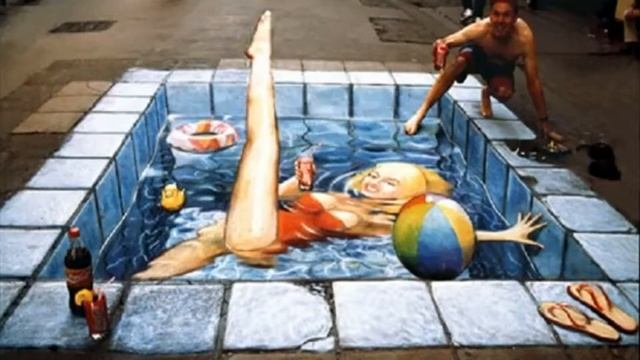 3D рисунки мелками на асфальте Обман зрения смотреть онлайн