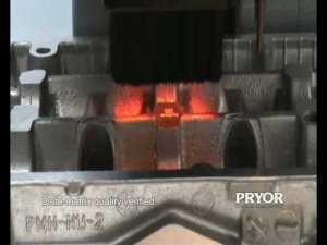 Ударно-точечная маркировка кода DataMatrix