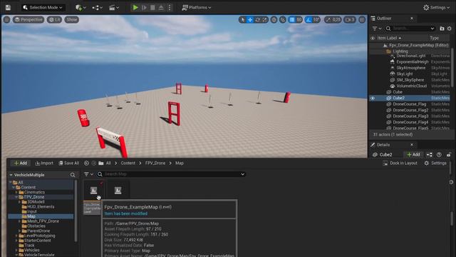 Showcase Flyable FPV(Drone) Quadrocopter in Unrealengine | Unreal Marketplace Asset