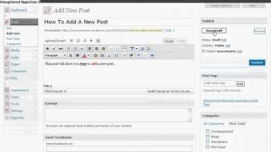 How To Add A New Post in Wordpress