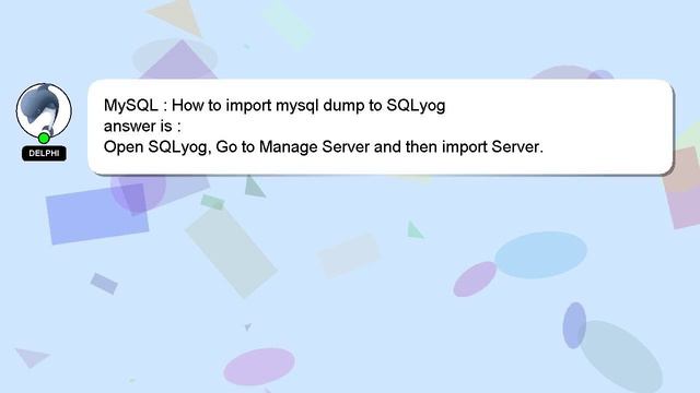 MySQL : How to import mysql dump to SQLyog смотреть онлайн