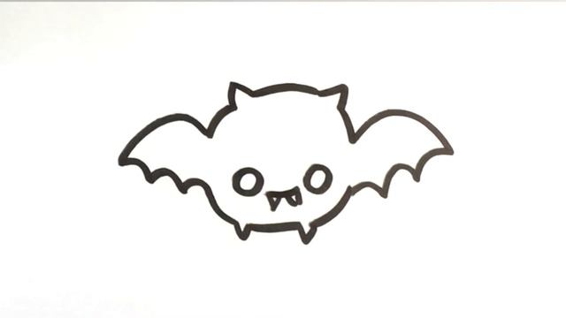 How to Draw a Bat - Kawaii Cute Art - Halloween Drawings смотреть онлайн